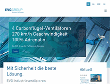 Tablet Screenshot of evg-group.com